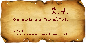 Keresztessy Aszpázia névjegykártya